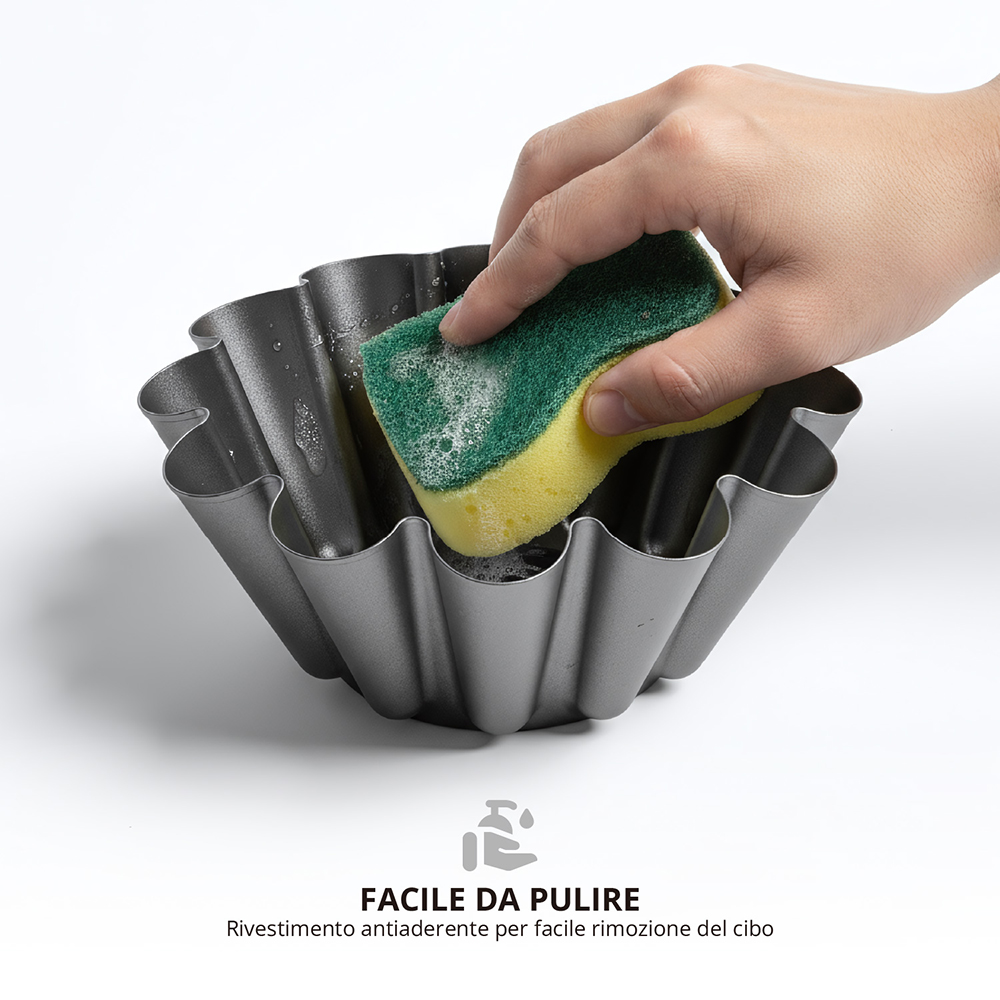 Stampo budino antiaderente 23x8cm acciaio verniciato - immagine 6