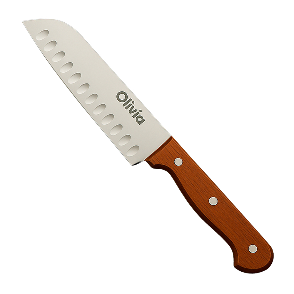 Coltello da Chef in acciaio inox Lama da 17cm manico in legno di Faggio