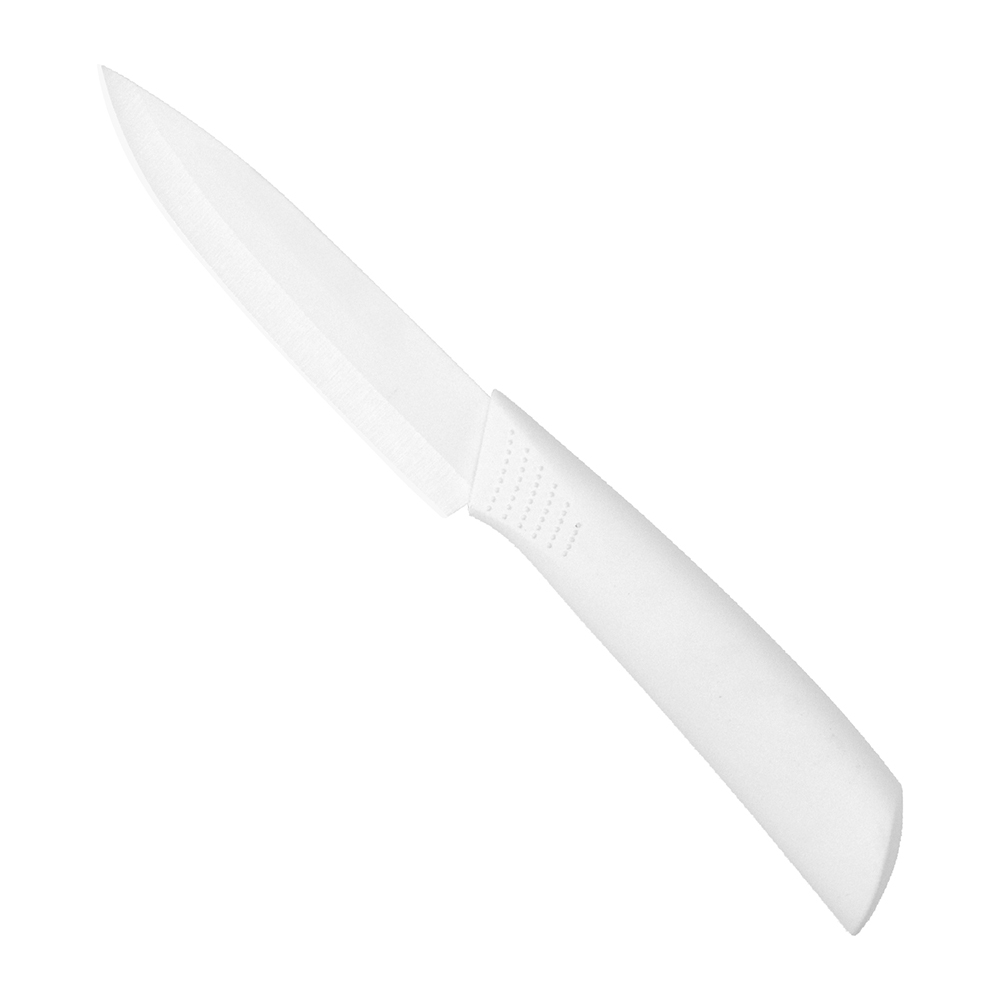 Coltello da cucina in ceramica bianco Lama 10cm con Manico PVC e fodero