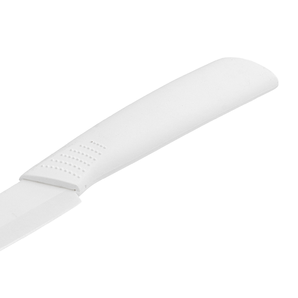 09530 coltello da cucina in ceramica bianco lama 10cm con manico pvc e fodero 3 Rasoigoodfellas Coltello da cucina in ceramica bianco Lama 10cm con Manico PVC e fodero - immagine 3