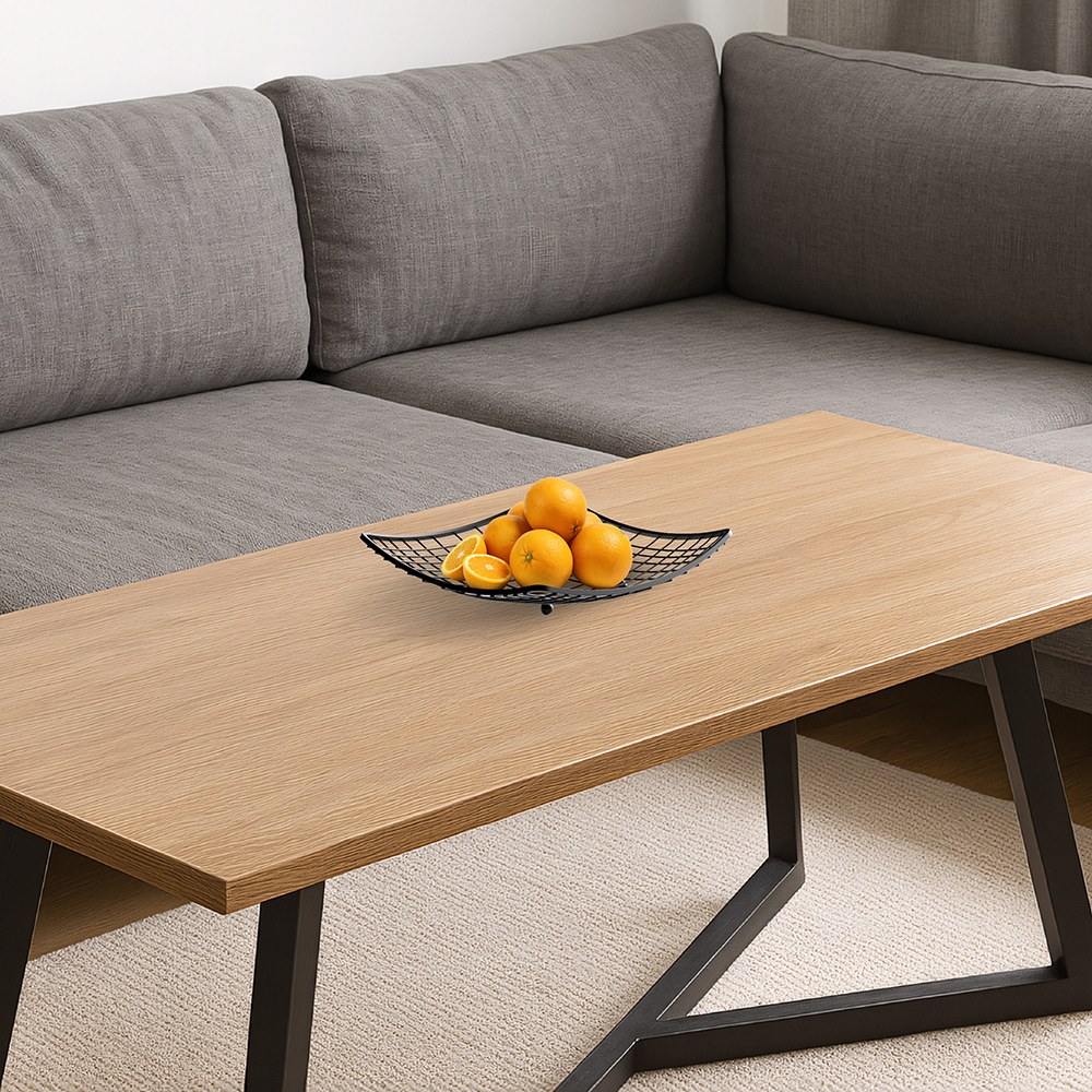 Porta frutta moderno in acciaio verniciato nero 28,5x28,5cm - immagine 2