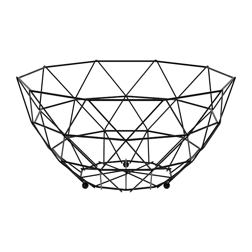 Porta Frutta moderno in acciaio  26x14cm