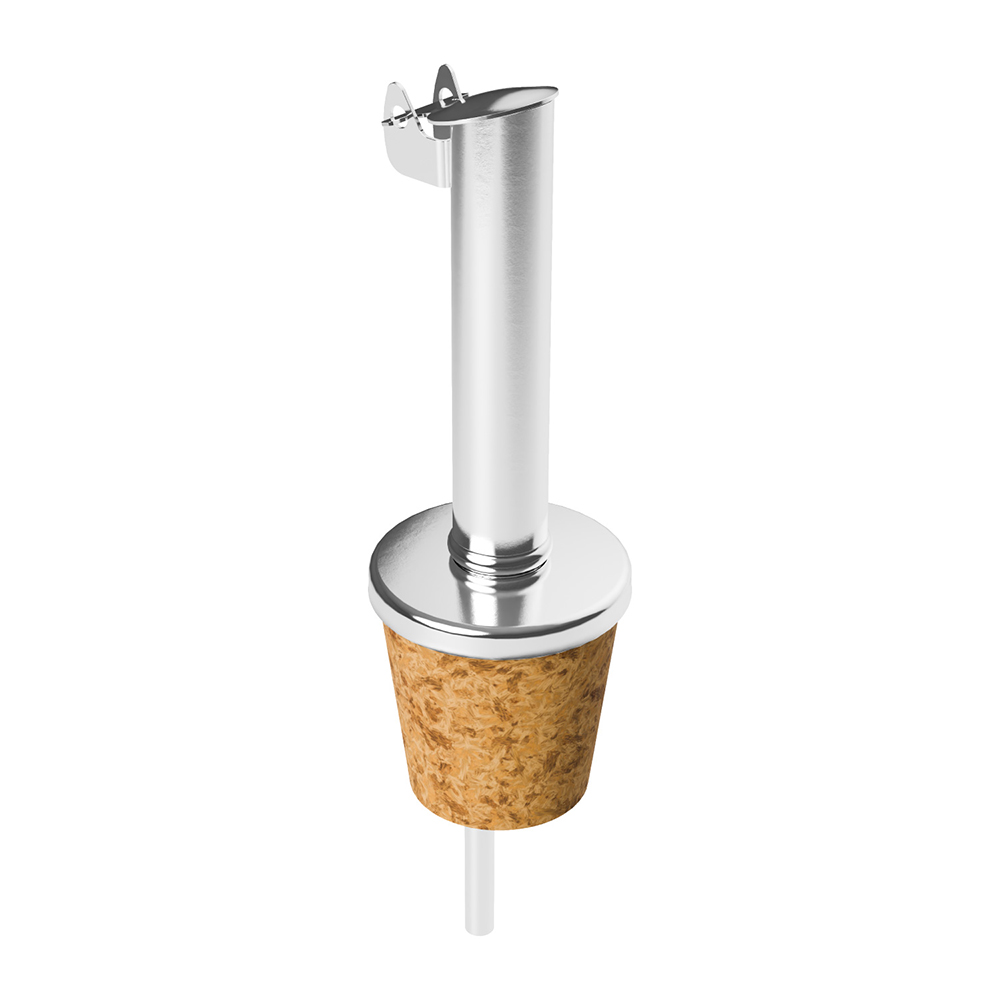 Tappo versatore acciaio Inox e Sughero 9,5 cm con Chiusura a Leva