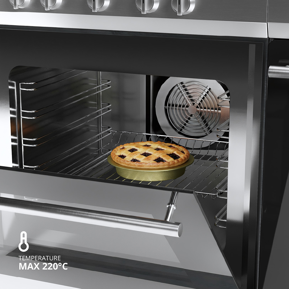 Teglia forno tonda 18x2,3cm antiaderente acciaio al carbonio - immagine 3