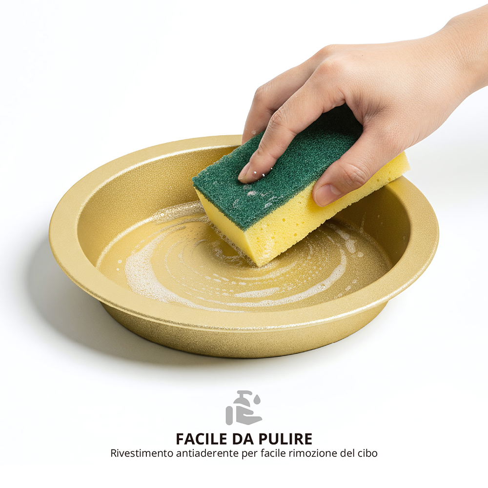 Teglia forno tonda 18x2,3cm antiaderente acciaio al carbonio - immagine 5