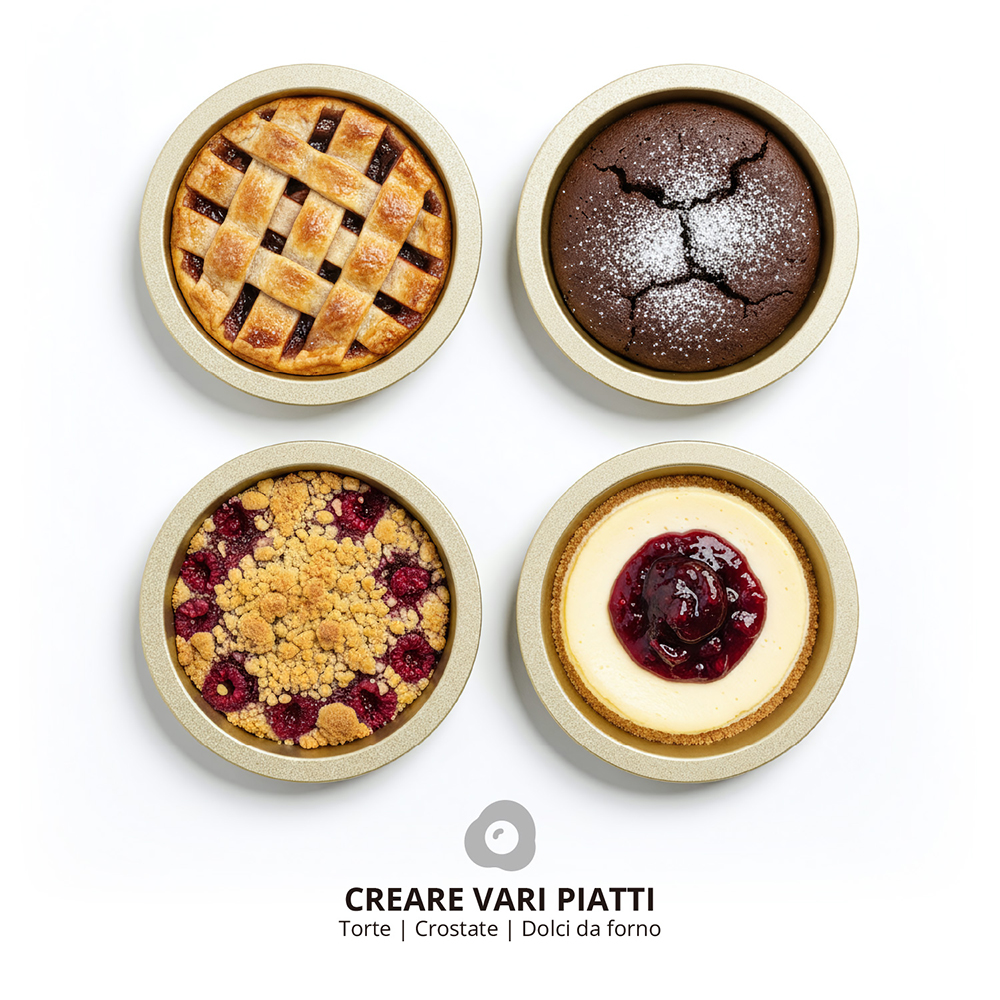 Teglia forno tonda 18x2,3cm antiaderente acciaio al carbonio - immagine 6