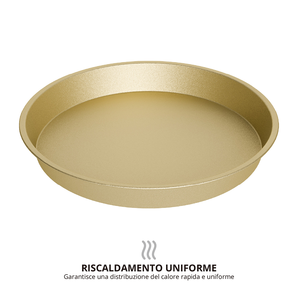 Teglia forno tonda 26x3,1cm antiaderente acciaio al carbonio - immagine 2