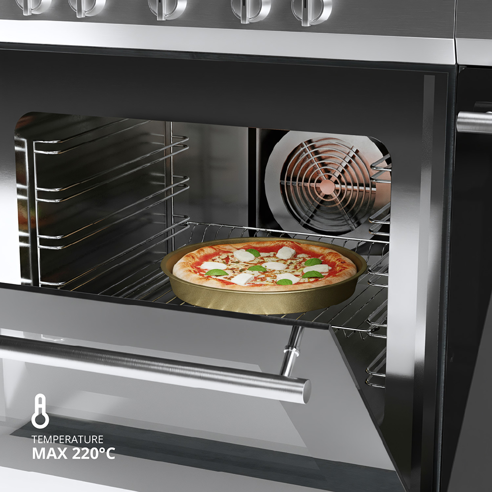 Teglia forno tonda 26x3,1cm antiaderente acciaio al carbonio - immagine 3