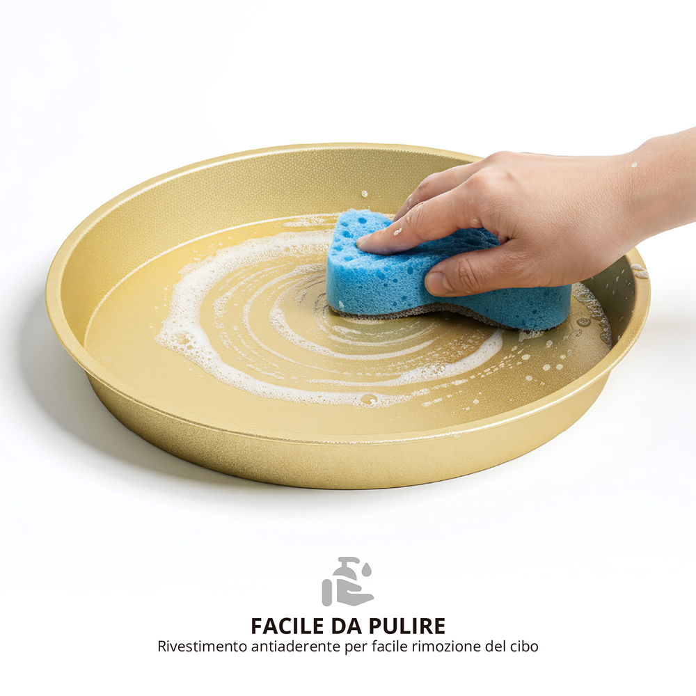 Teglia forno tonda 26x3,1cm antiaderente acciaio al carbonio - immagine 5