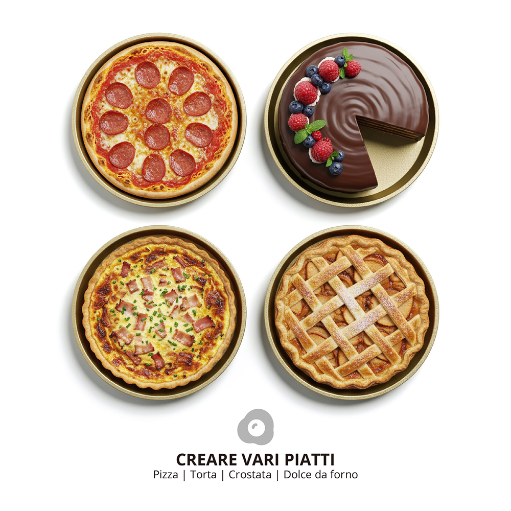 Teglia forno tonda 26x3,1cm antiaderente acciaio al carbonio - immagine 6