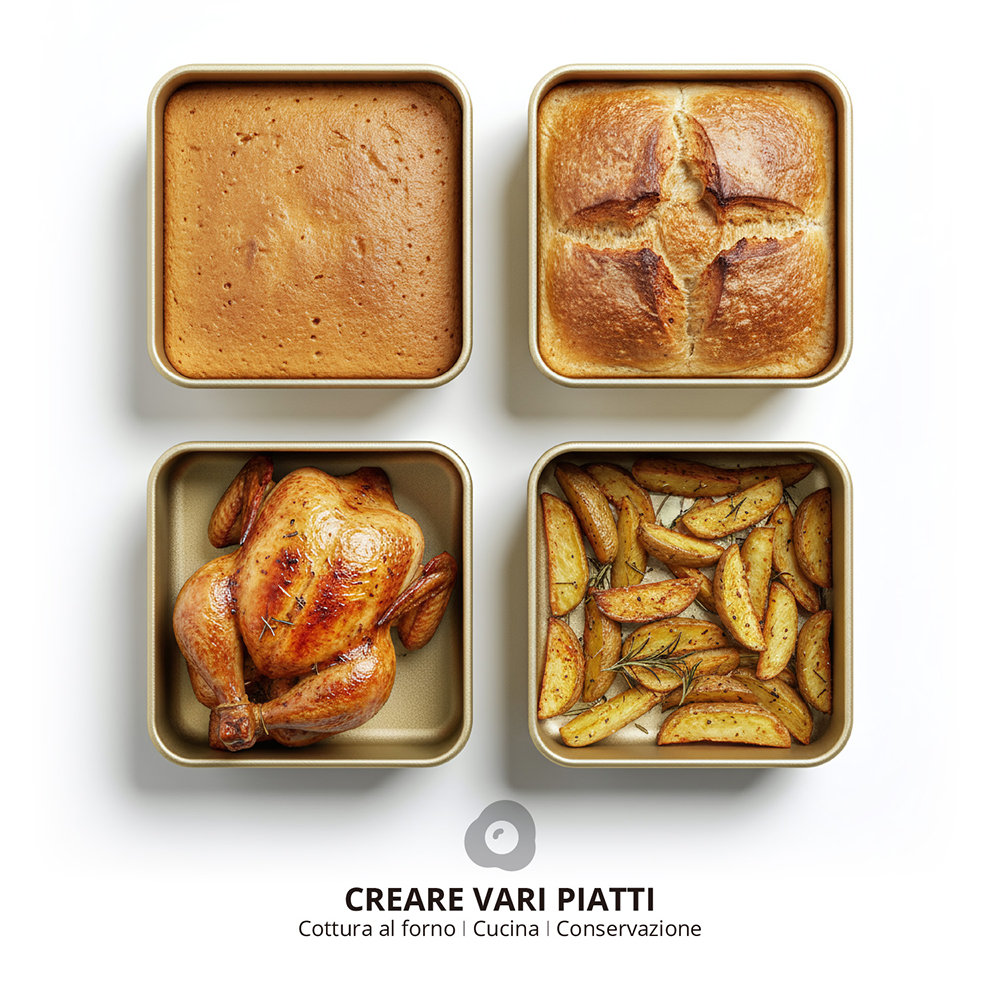 29514 teglia forno quadrata 215x215x8cm antiaderente acciaio al carbonio 5 Rasoigoodfellas Teglia forno quadrata 21,5x21,5x8cm antiaderente acciaio al carbonio - immagine 5