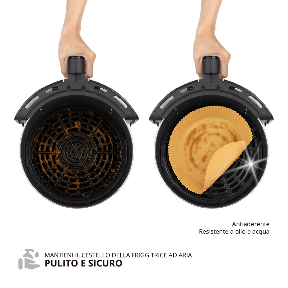 Carta friggitrice ad aria Rotonda 16x4,5cm 50 pezzi Monouso - immagine 5