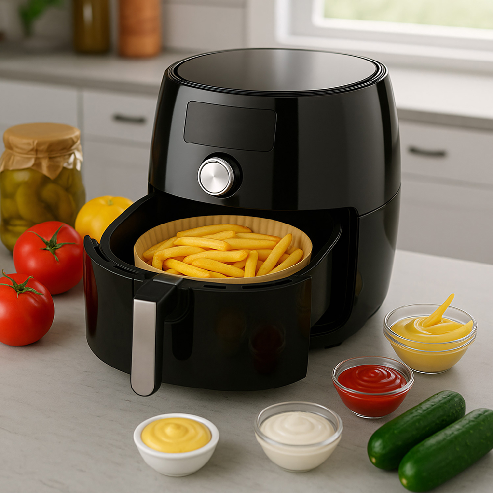 Carta friggitrice ad aria Rotonda 16x4,5cm 50 pezzi Monouso - immagine 7