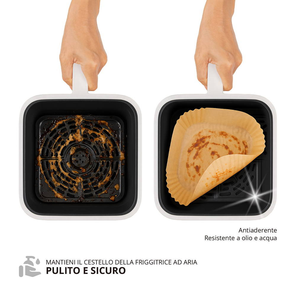 Carta friggitrice ad aria 16x4,5cm 50 pezzi Monouso - immagine 5