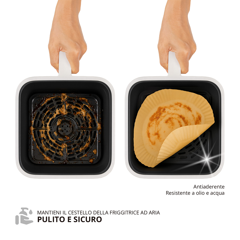 Carta friggitrice ad aria 20x4,5cm 50 pezzi Monouso - immagine 5