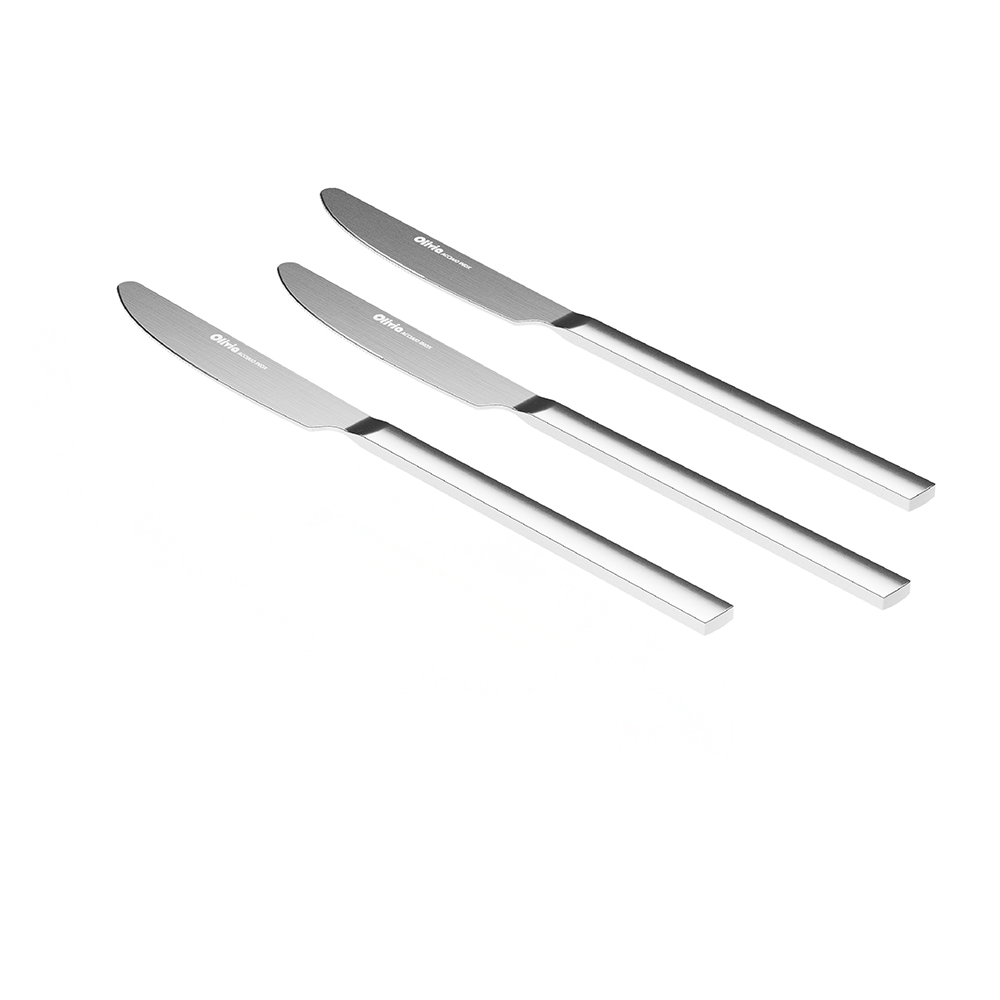 Coltelli da Tavola in Acciaio Inox 23,5cm 3 pezzi