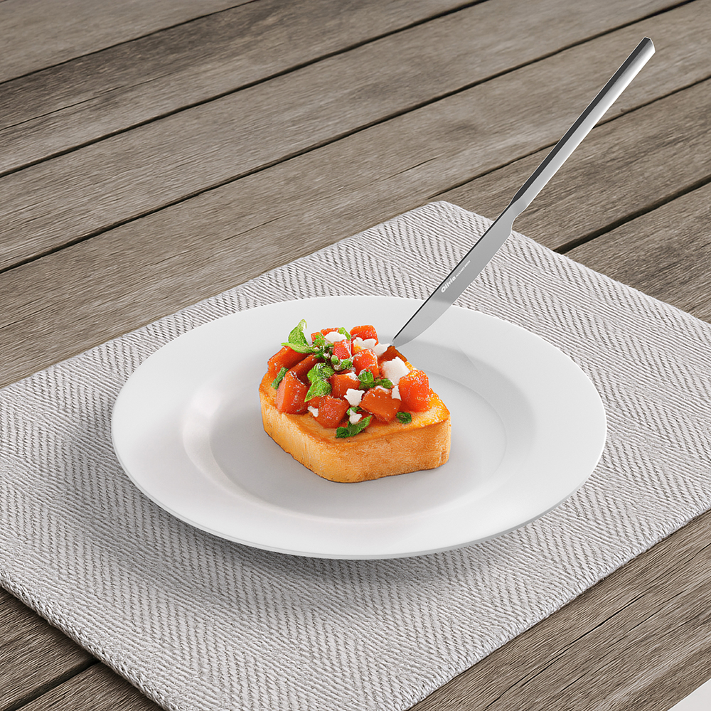 Coltelli da tavola in acciaio inox 23,5cm 3 pezzi - immagine 2