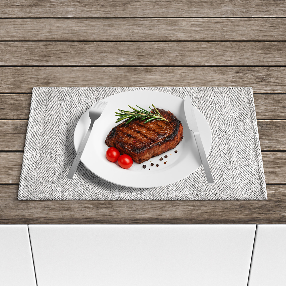 Coltelli da tavola in acciaio inox Satinato opaco 23,5cm 3 pezzi - immagine 7