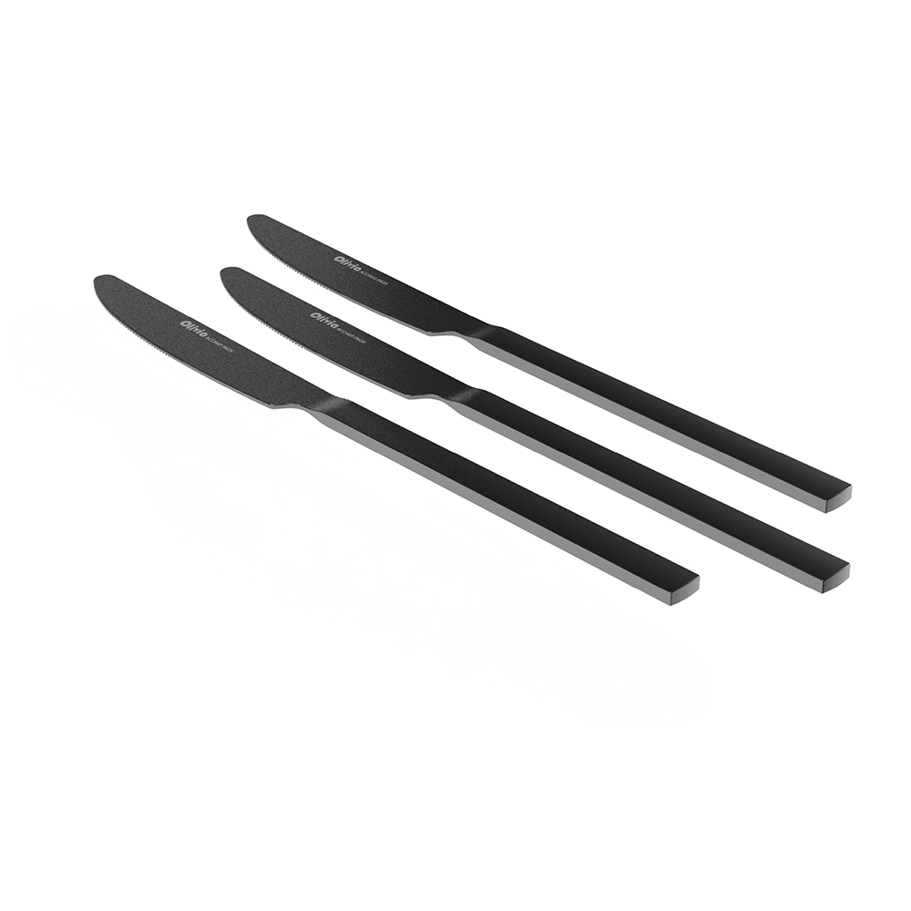 Coltelli da Tavola in Acciaio Inox Rivestito 23,5cm 3 pezzi