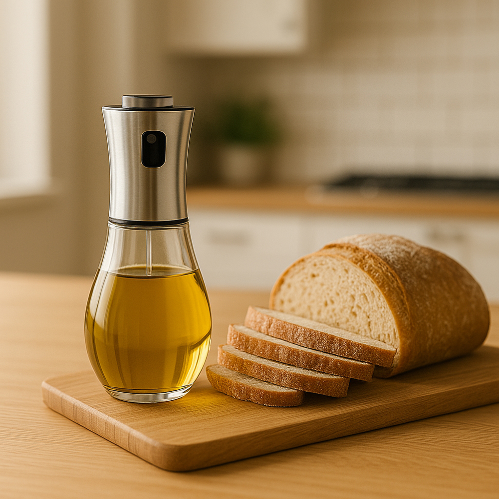 Oliera spray antigoccia in Vetro e acciaio inox 170ml - immagine 7