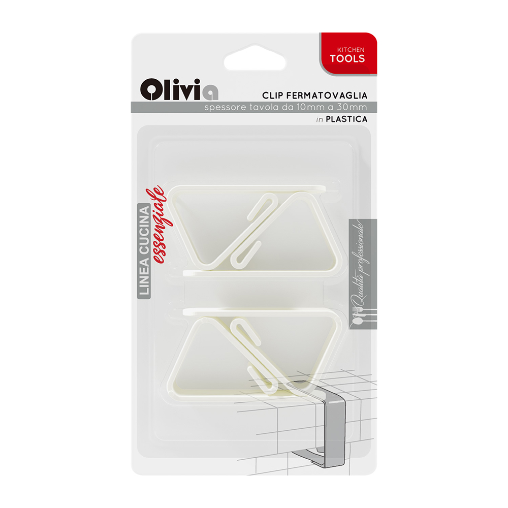 Fermatovaglia clip regolabile da 10 a 30mm 4 Pezzi