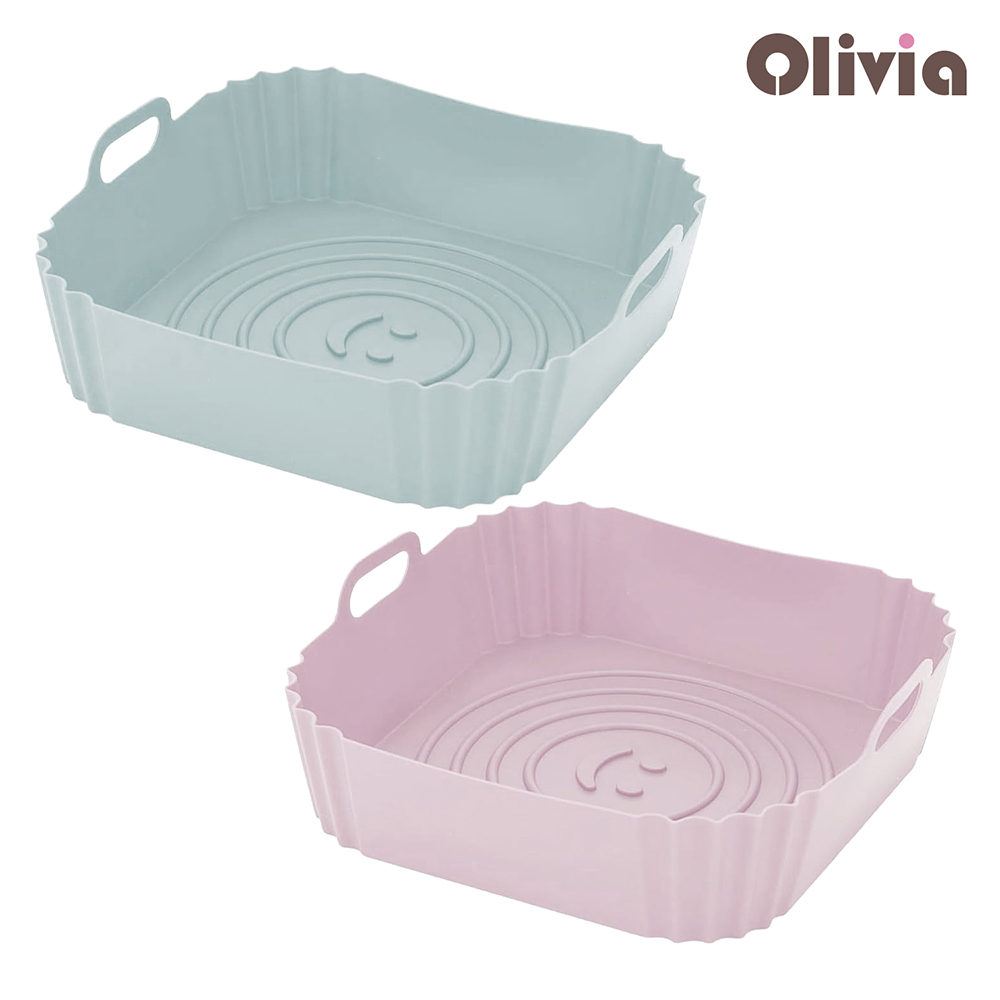 Teglia in Silicone riutilizzabile per Friggitrice ad Aria 21,5x5,5cm 2 pezzi