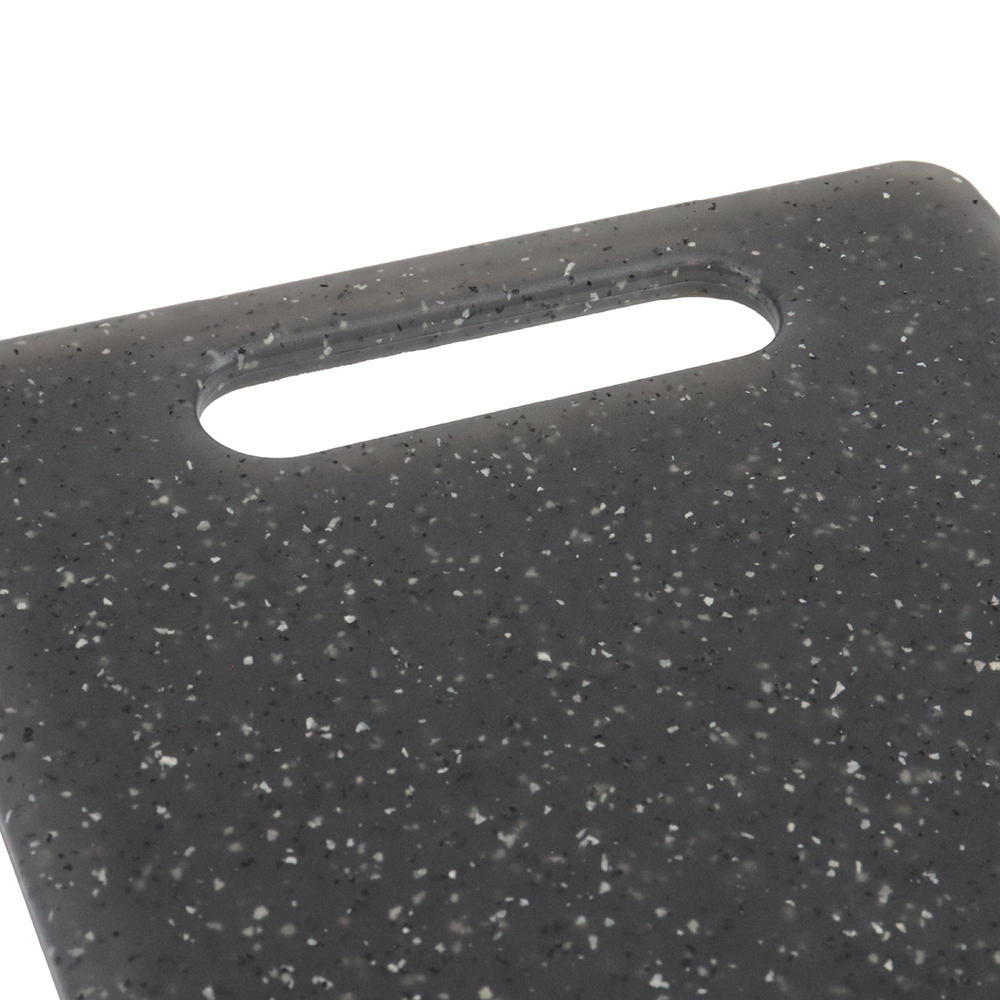 Tagliere da cucina antigraffio in PP nero 25x15cm spessore 8 mm - immagine 3