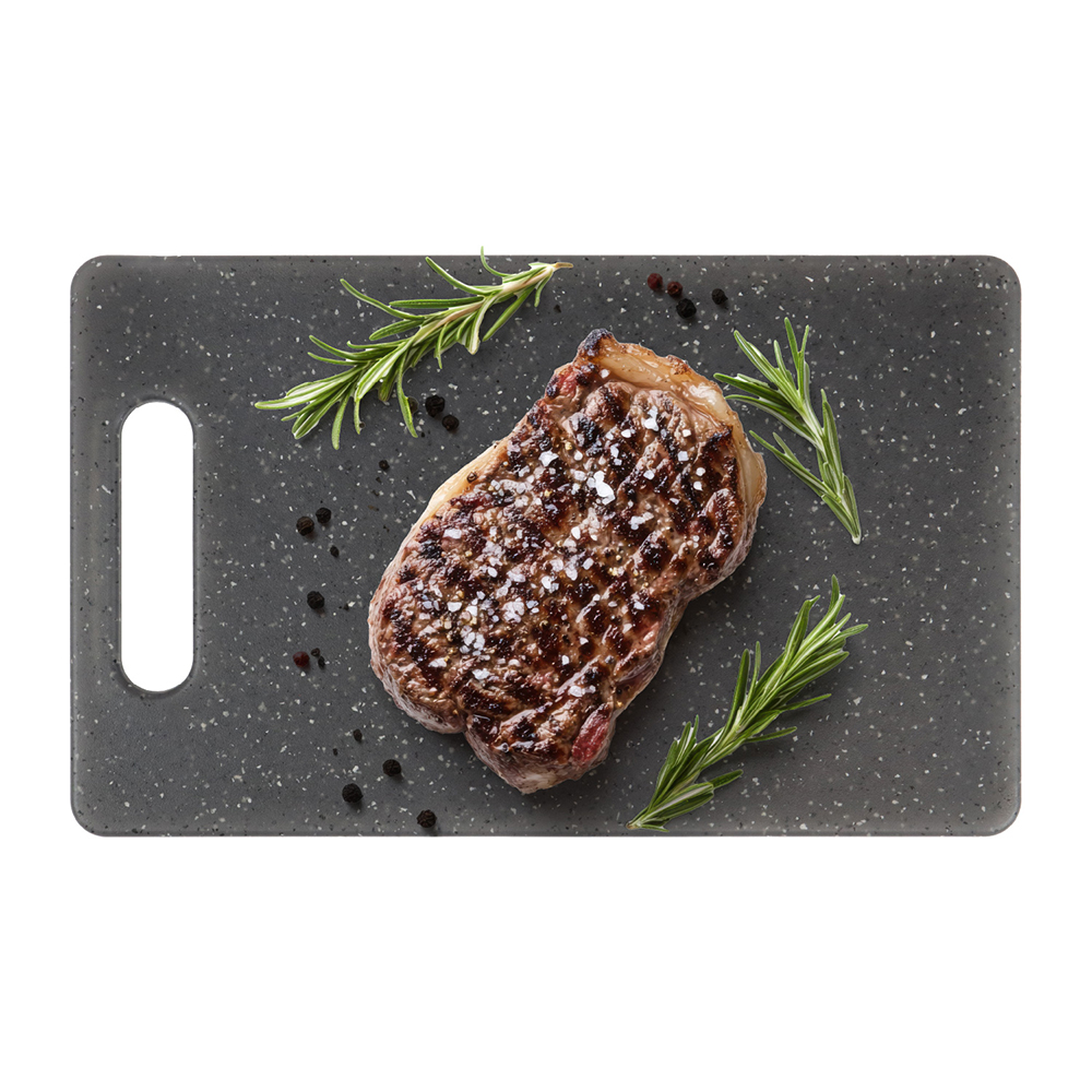 Tagliere da cucina antigraffio in PP nero 25x15cm spessore 8 mm - immagine 4