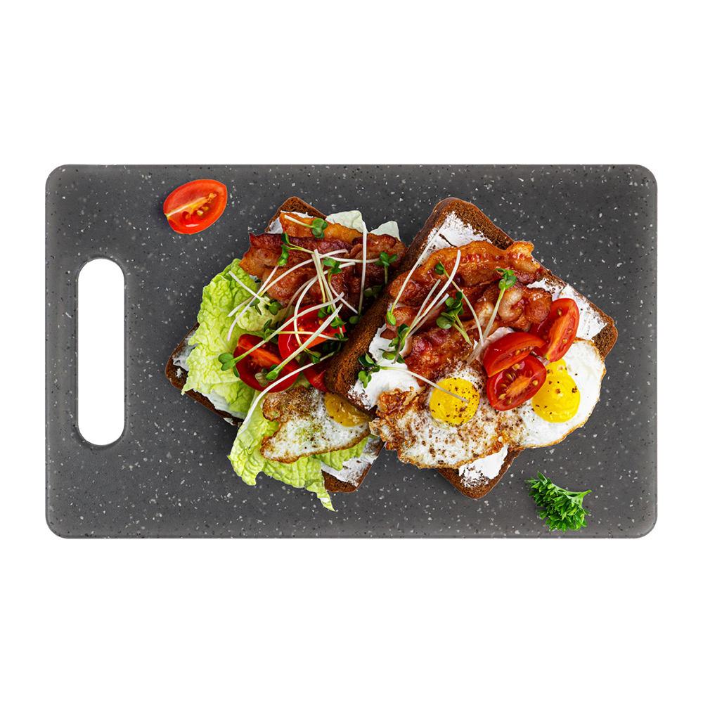 Tagliere da cucina antigraffio in PP nero 25x15cm spessore 8 mm - immagine 6