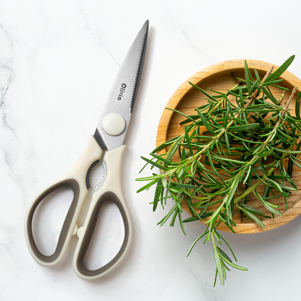 Forbici da cucina apribottiglia 22x8cm Lame in acciaio inox - immagine 4