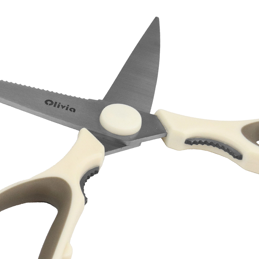 Forbici da cucina apribottiglia 22x8cm Lame in acciaio inox - immagine 5