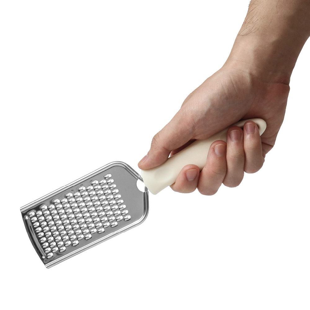 Grattugia in acciaio inox 26,5x6cm Foro medio color avorio - immagine 7