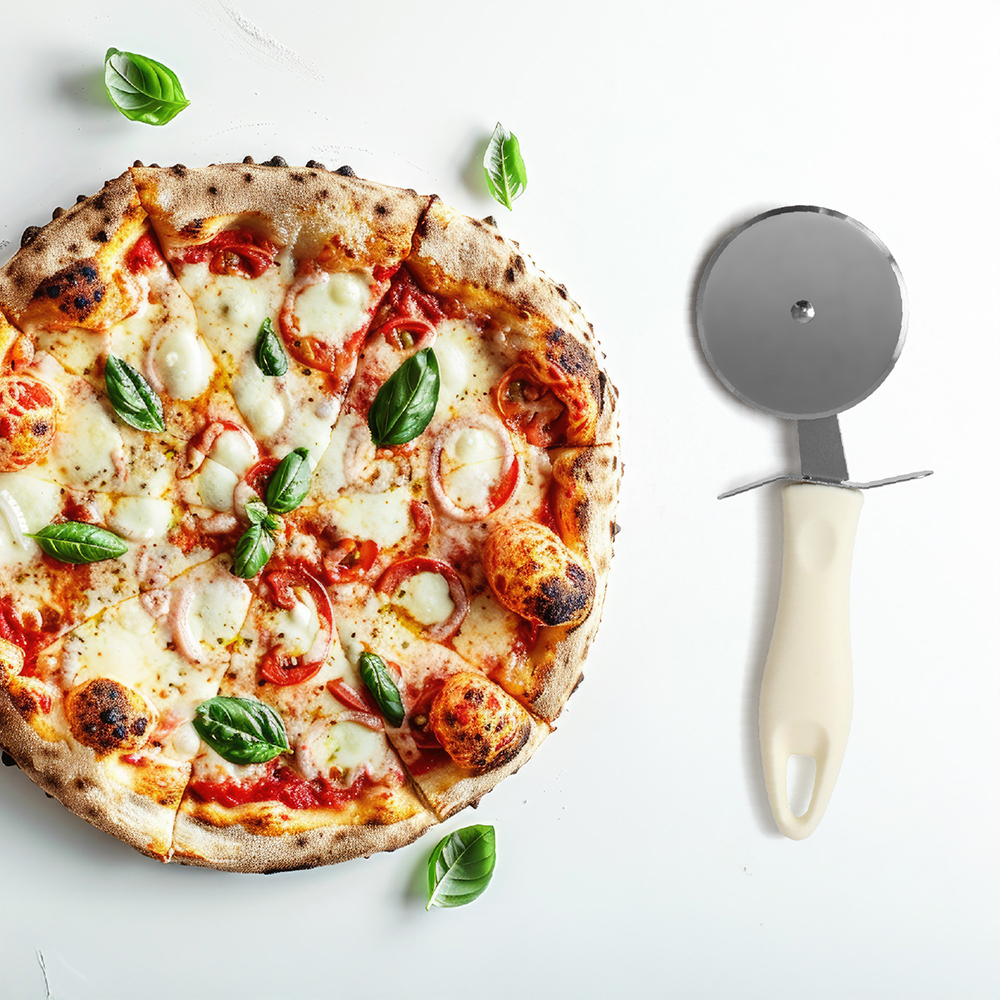 Rotella Tagliapizza professionale in acciaio inox 19,5x6,4cm - immagine 4