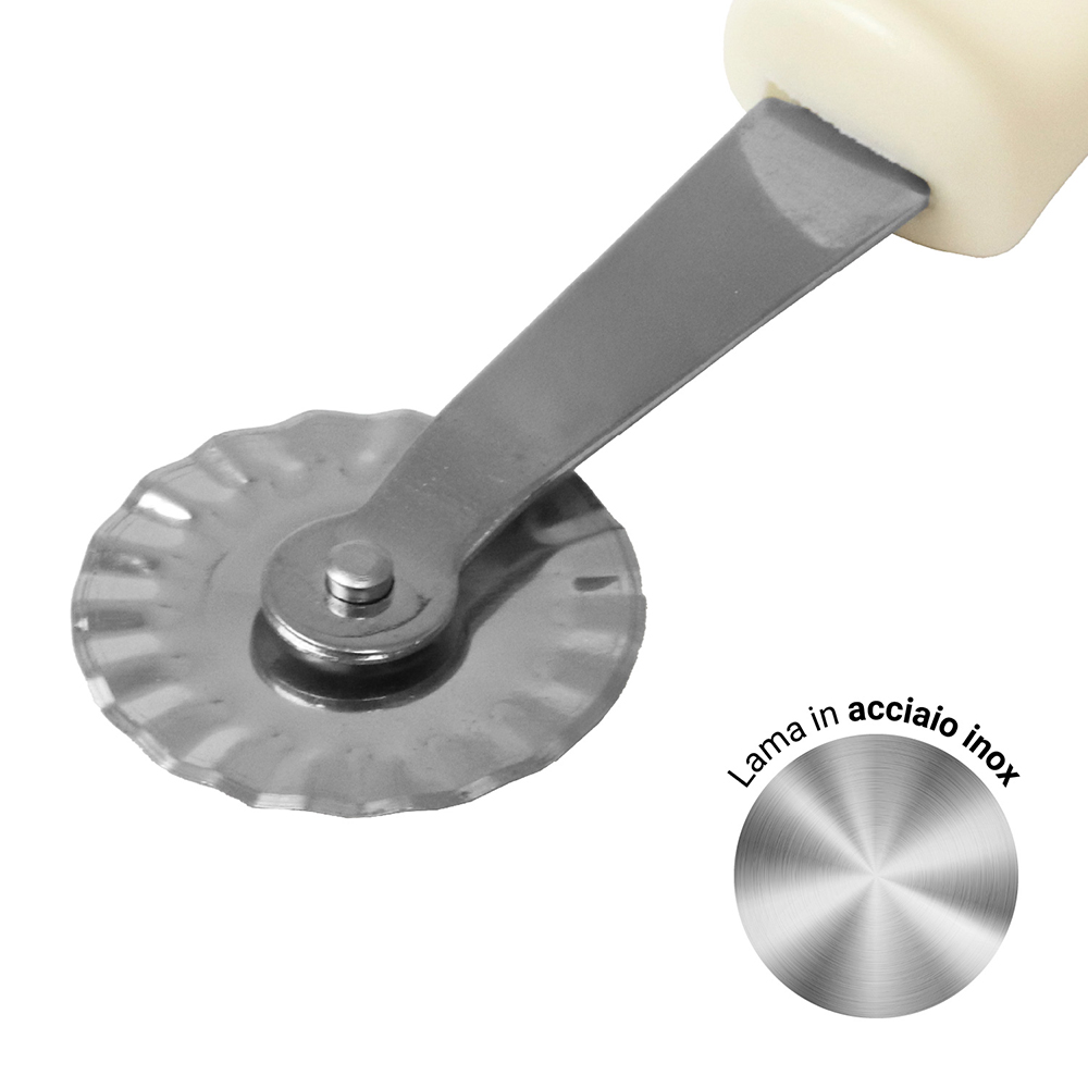 Rotella Tagliapasta Dentellata 18x3,5cm in acciaio inox - immagine 3