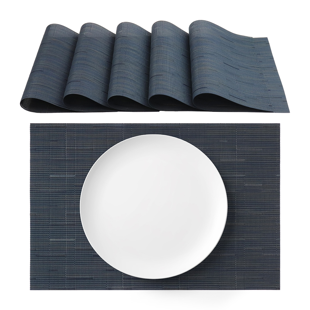 Tovagliette americane lavabili in PVC Blue Navy 30x45cm 6 pezzi