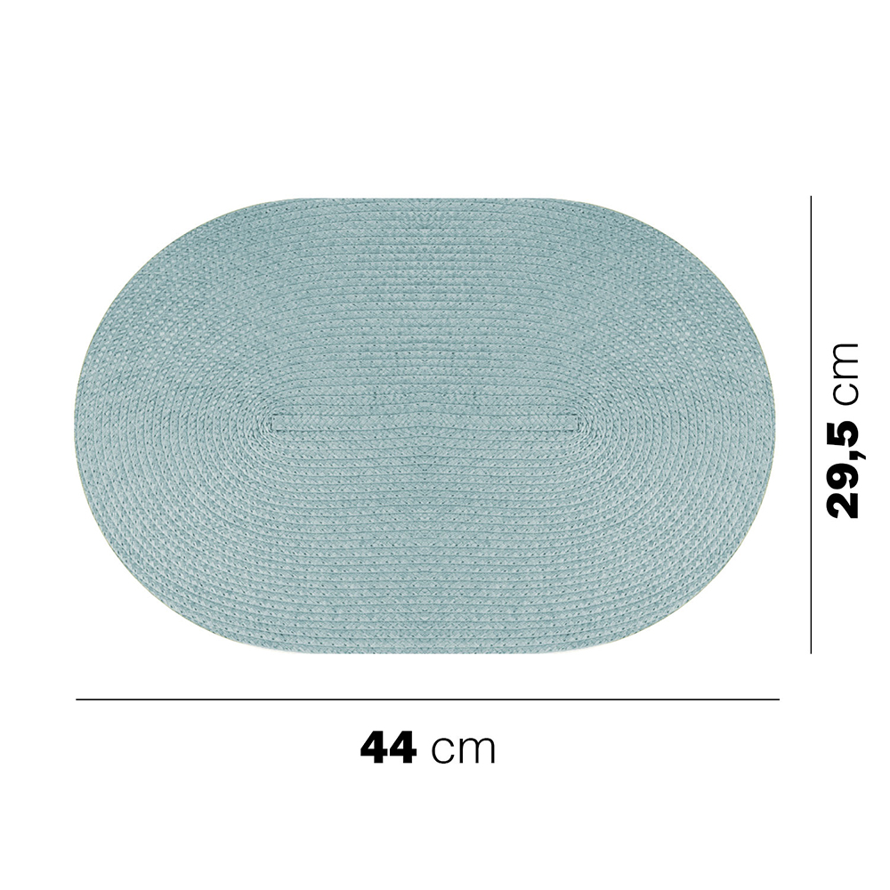 Tovagliette Ovali Intrecciate 44x29,5cm in PP Ocean Blue  6 pezzi