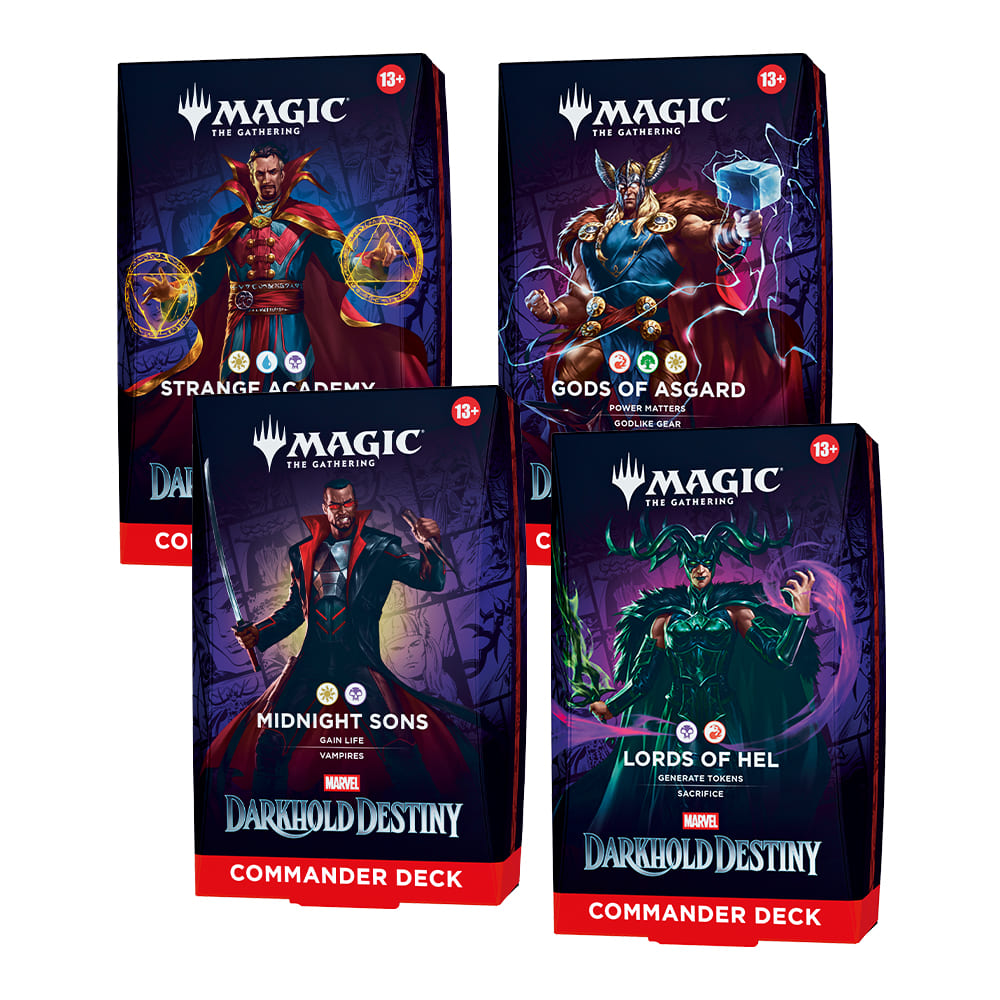 Magic: The Gathering Marvel: Darkhold Destiny Commander Set 4 mazzi ENG