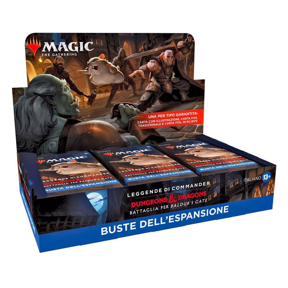 Magic: The Gathering D&D Leggende di Commander: Battaglia per Baldur's Gate Set Booster Box 18 buste ITA