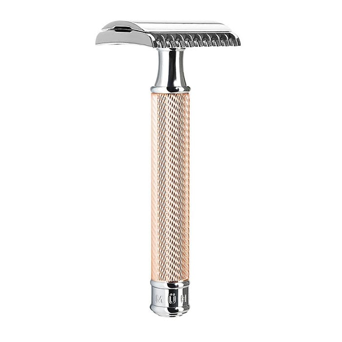 Muhle safety razor r41 rose gold open comb