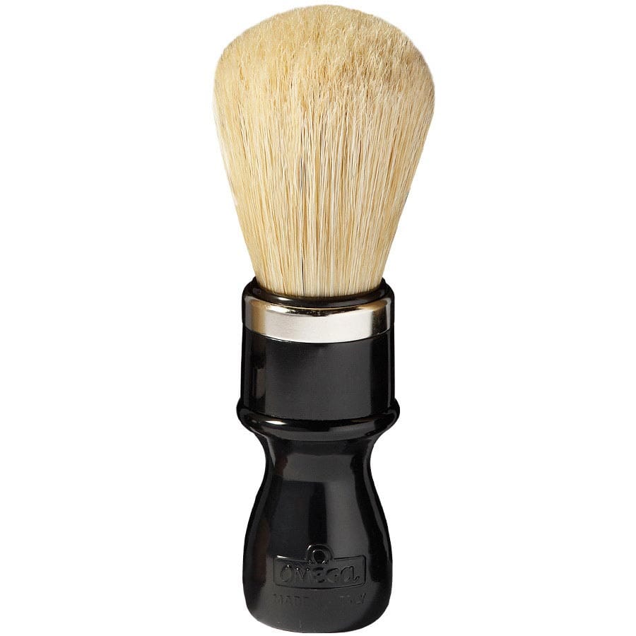 Omega shaving brush pure bristle with abs handle