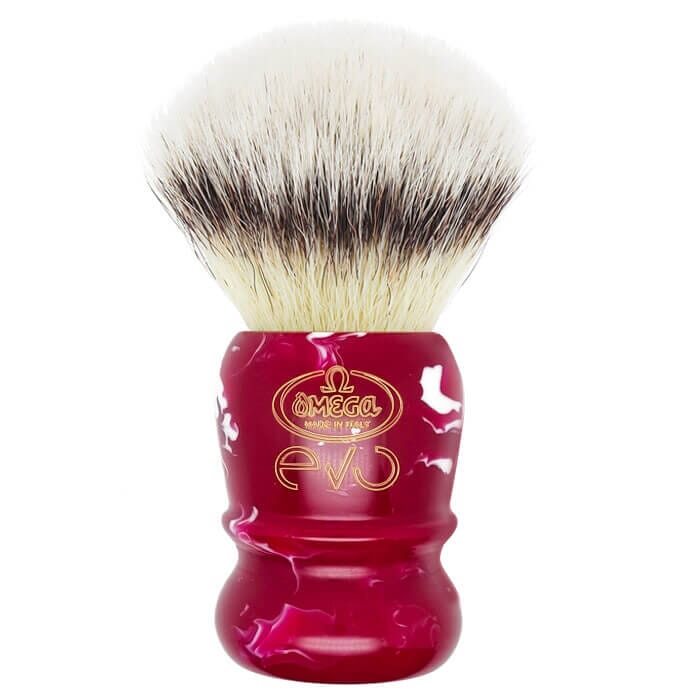 Omega shaving brush EVO 2.0 synthetic Cardinal Red