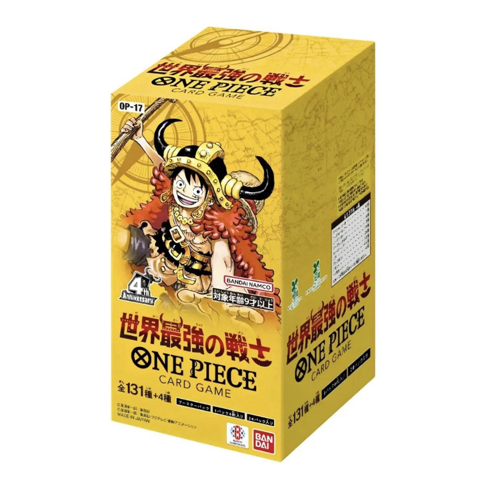 One Piece OP-17 Booster Box JP The World\'s Strongest Warriors 24 Bustine