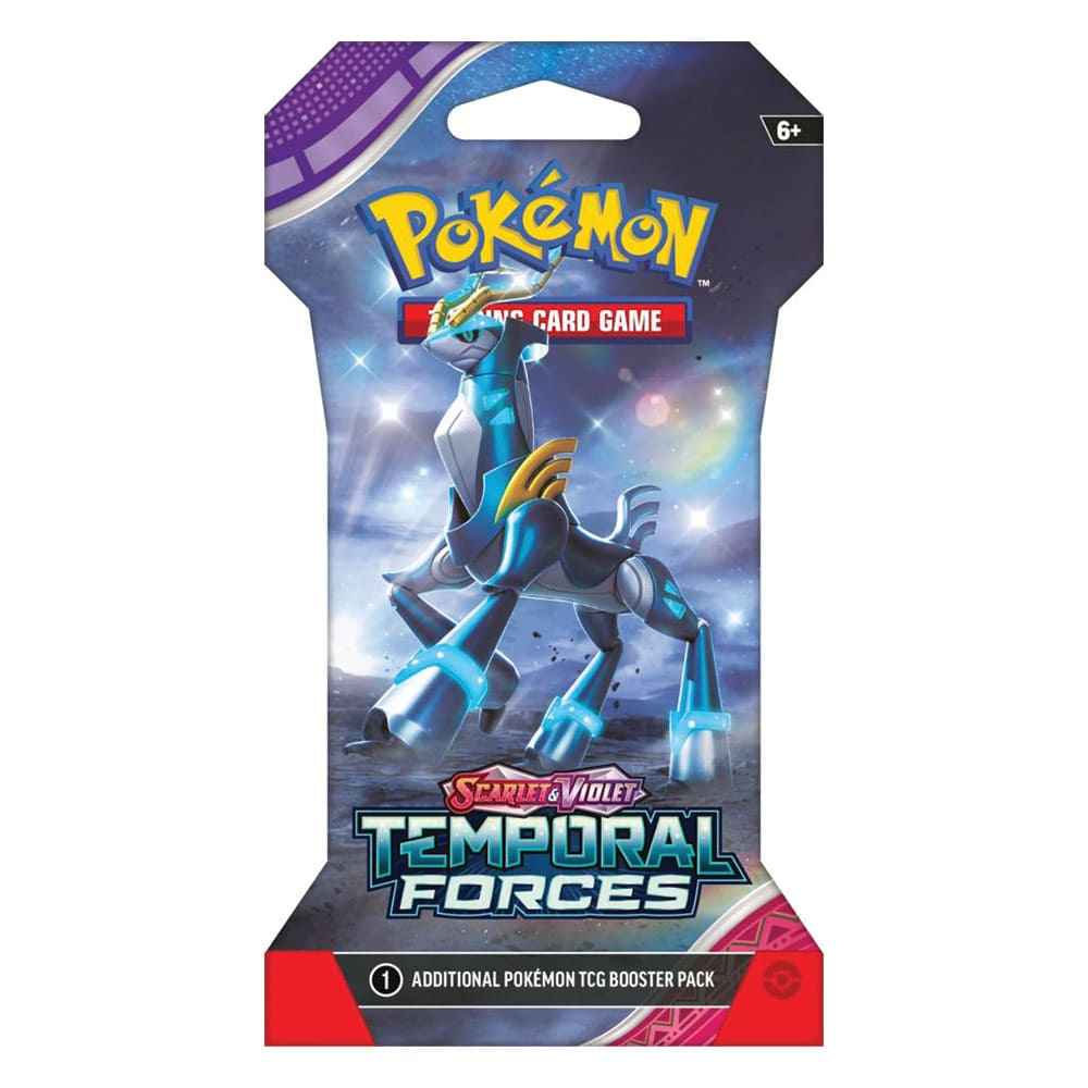 Pokemon Scarlet & Violet Temporal Forces Checklane Sleeved Booster Pack 1 bustina versione Inglese