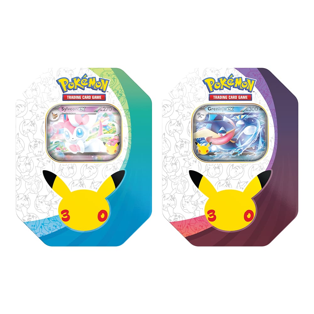 Pokémon 30° Anniversario Tin Sylveon ex o Greninja ex – 1 Pezzo ITA
