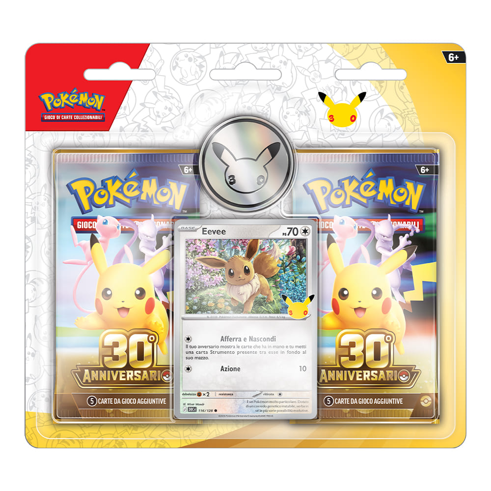 Pokémon 30° Anniversario Eevee Blister 2 Buste ITA