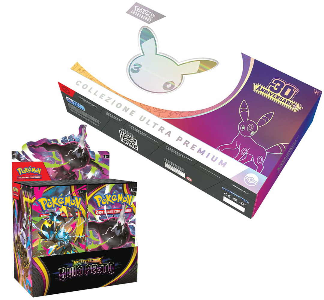 Pokémon Bundle UPC Umbreon-ex 30° e 36 Bustine Buio Pesto ITA