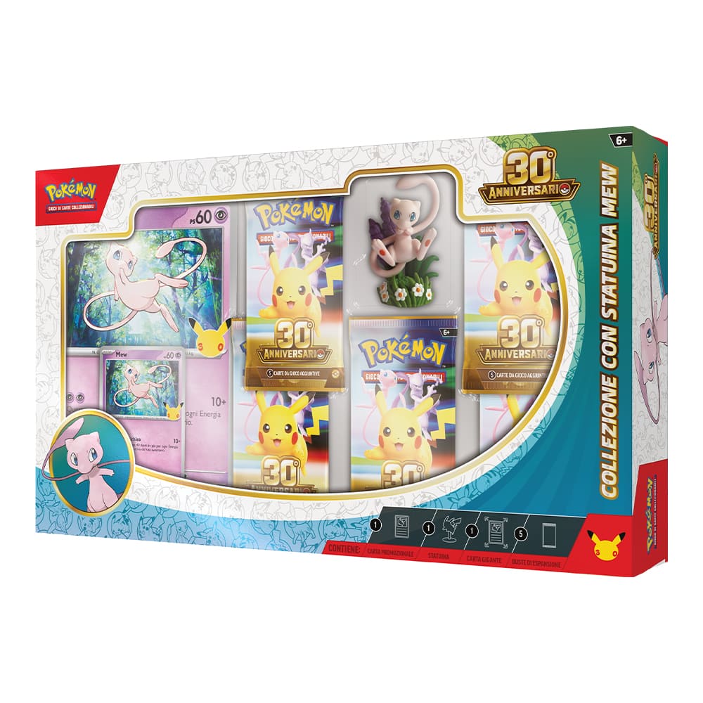 Pokémon 30° Anniversario Collezione con Statuina Mew ITA