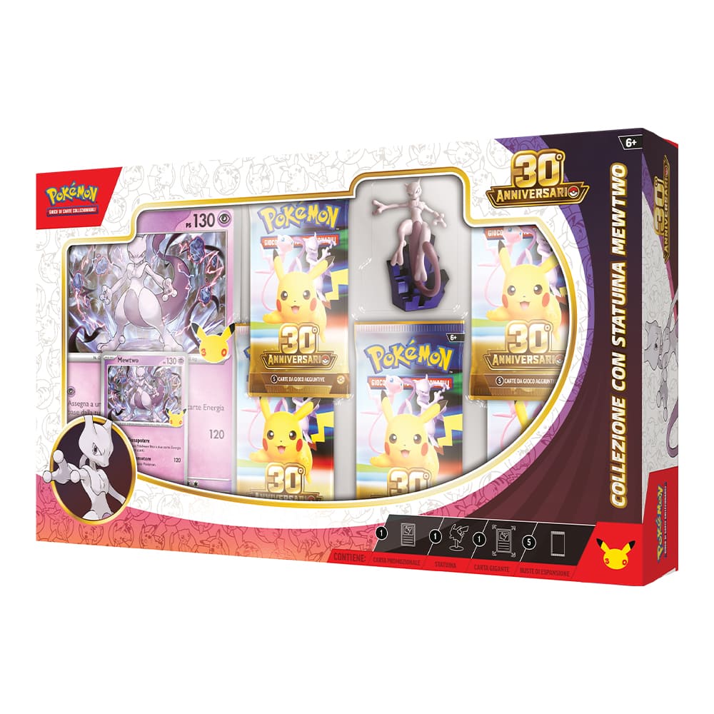 Pokémon 30° Anniversario Collezione con Statuina Mewtwo ITA