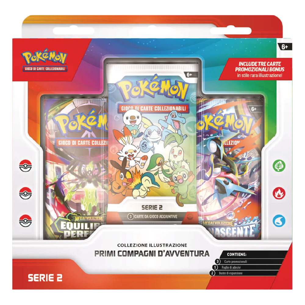 Pokemon Collezione Illustrazione Primi Compagni d'Avventura serie 2 versione Italiano