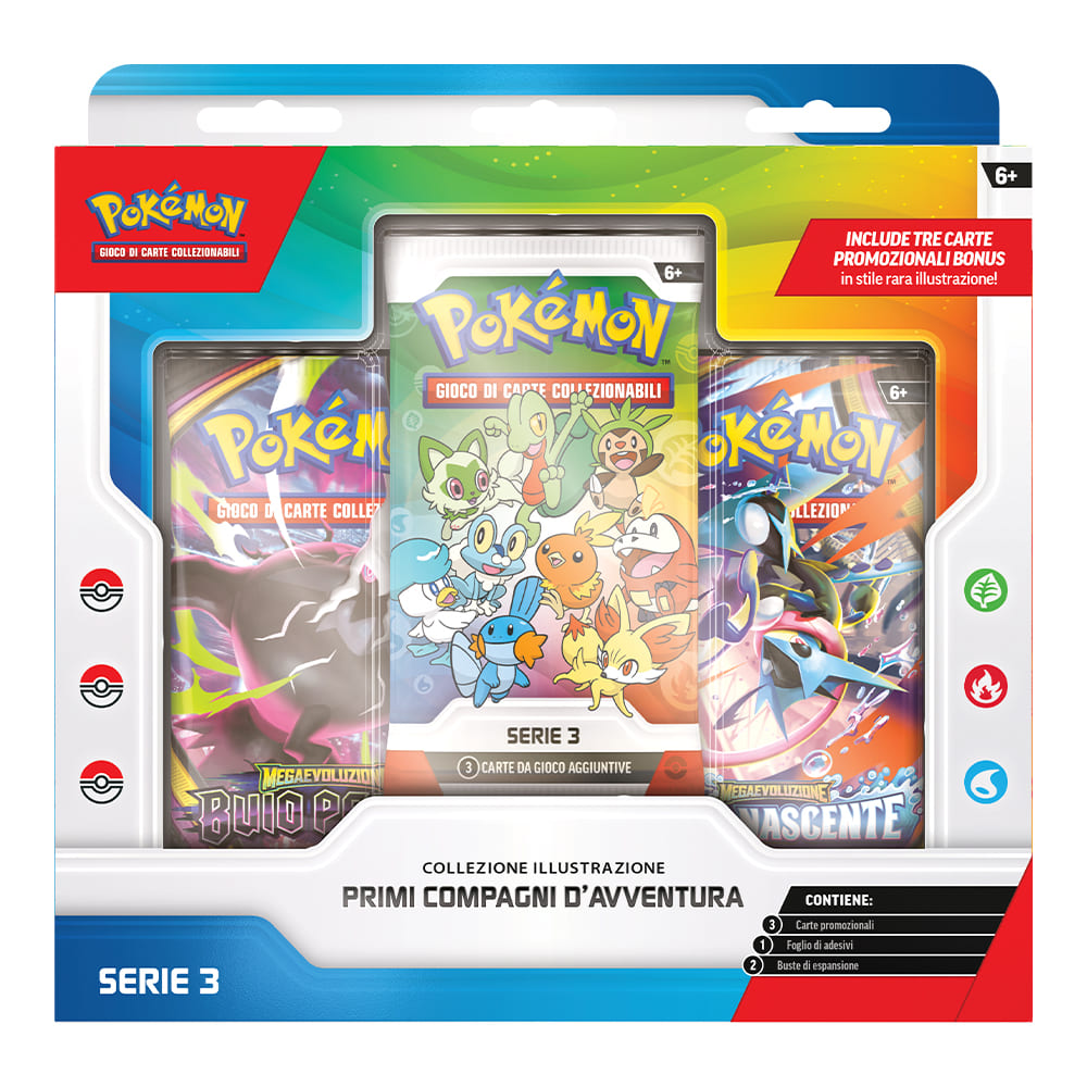 Pokemon Collezione Illustrazione Primi Compagni d'Avventura Serie 3 versione Italiano
